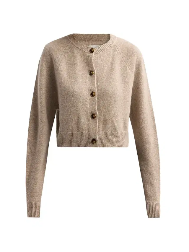 Loulou de Saison Women's Heike Cashmere Crop Cardigan - Coast Beige