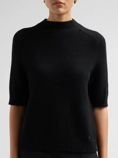 Loulou de Saison Women's Ruth Cashmere Elbow-Sleeve Top | Thumbnail 5 Loulou de Saison Women's Ruth Cashmere Elbow-Sleeve Top | Thumbnail 5
