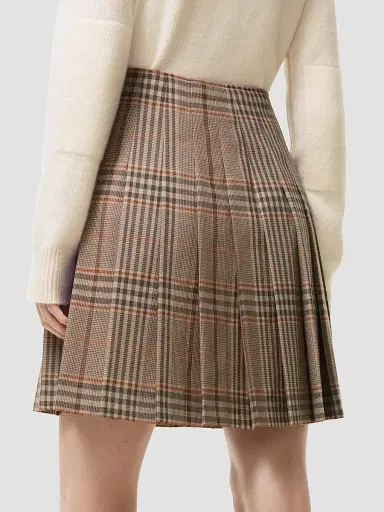 Burberry Women's Odessa Check Wool Mini Skirt | Thumbnail 3 Burberry Women's Odessa Check Wool Mini Skirt | Thumbnail 3