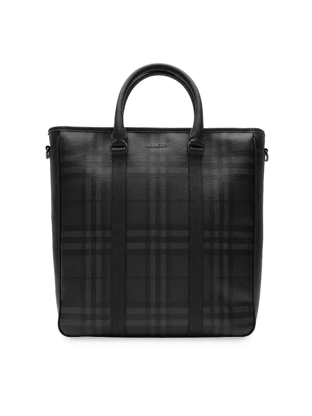 Burberry Men's ML Iron Check Tote - Iron