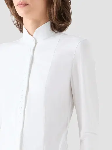 Akris punto Women's Cotton Poplin Shirt - Cream - Size 16 | Thumbnail 5 Akris punto Women's Cotton Poplin Shirt - Cream - Size 16 | Thumbnail 5