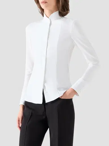 Akris punto Women's Cotton Poplin Shirt - Cream - Size 16 | Thumbnail 6 Akris punto Women's Cotton Poplin Shirt - Cream - Size 16 | Thumbnail 6
