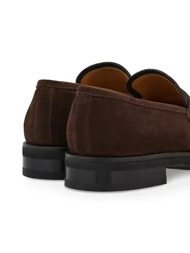 Ferragamo Men's Stefanovit Suede Penny Loafers | Thumbnail 4 Ferragamo Men's Stefanovit Suede Penny Loafers | Thumbnail 4