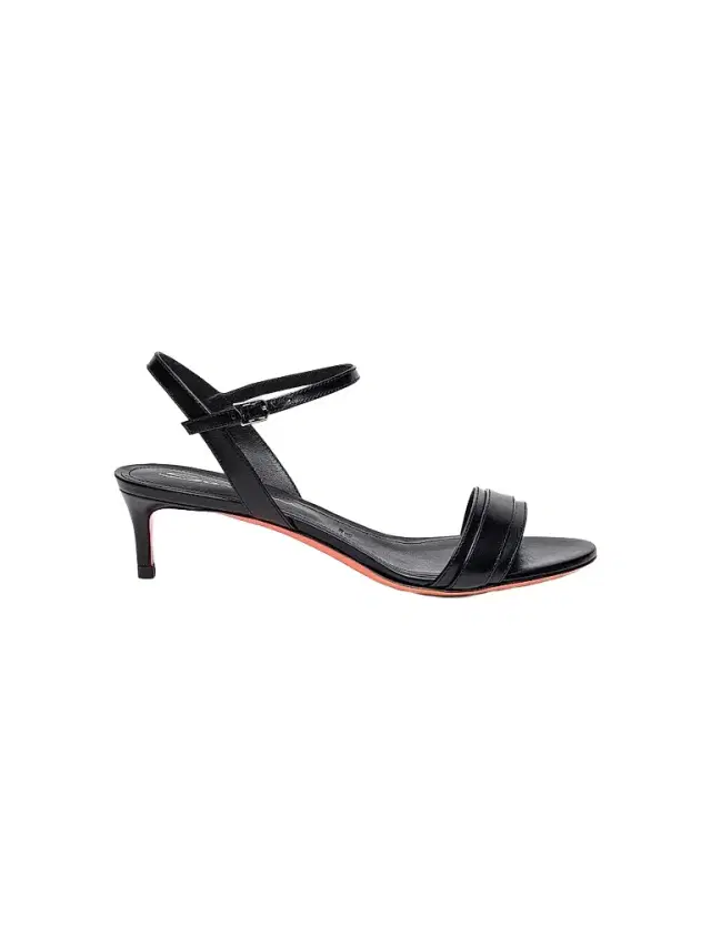Santoni Women's Sirolo 45MM Leather Kitten-Heel Sandals - Black
