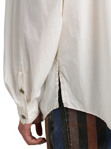Versace Men's Embroidered Point Collar Cotton Shirt | Thumbnail 6 Versace Men's Embroidered Point Collar Cotton Shirt | Thumbnail 6