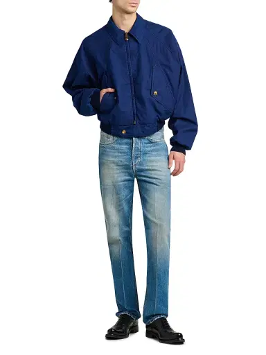 Versace Men's Overdyed Medusa Cotton Gabardine Jacket - Navy Blue - Size 36 | Thumbnail 2 Versace Men's Overdyed Medusa Cotton Gabardine Jacket - Navy Blue - Size 36 | Thumbnail 2