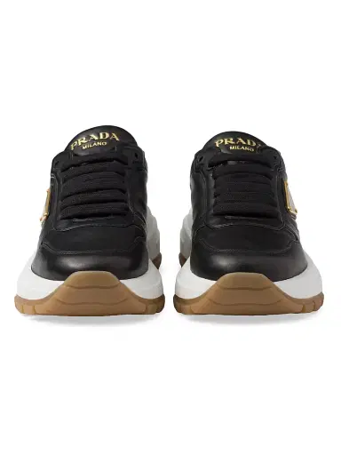 Prada Women's Leather Sneakers - Black - Size 10 | Thumbnail 4