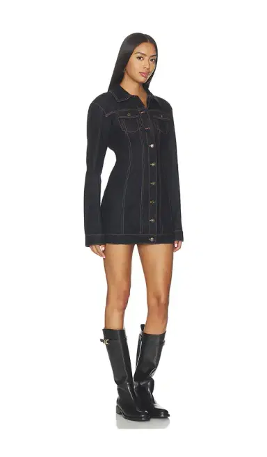 LIONESS Rider Denim Mini Dress | Thumbnail 2