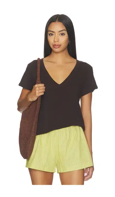 LESET Laura V Neck Tee | Thumbnail 1