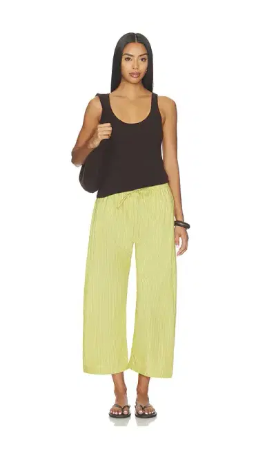 LESET Yoshi Stripe Crop Drawstring Pant | Thumbnail 5