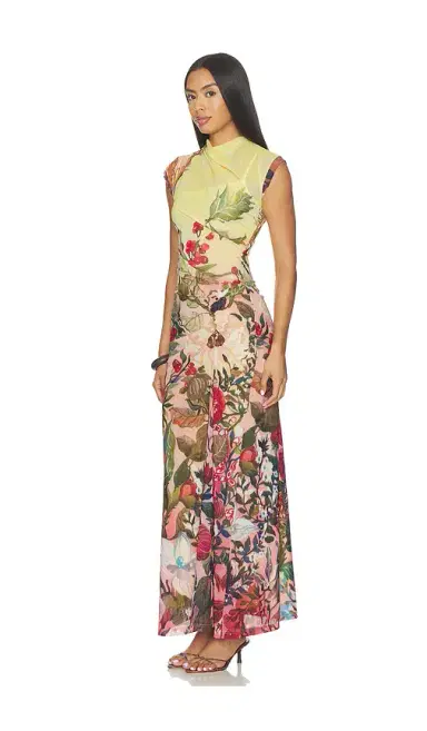 LA FUORI Botanical Symphony Printed Bodycon Dress | Thumbnail 2
