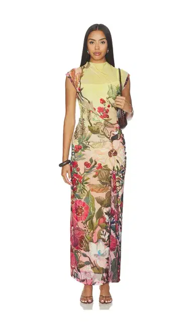 LA FUORI Botanical Symphony Printed Bodycon Dress | Thumbnail 1