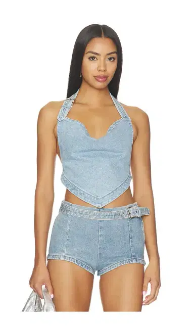 Retrofête Amelisse Denim Top | Thumbnail 1