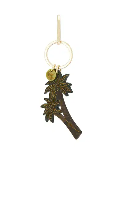 Solar Eclipse Hand-painted Palm Trees Bag Charm + Keychain | Thumbnail 2 Solar Eclipse Hand-painted Palm Trees Bag Charm + Keychain | Thumbnail 2
