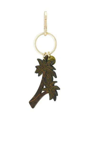 Solar Eclipse Hand-painted Palm Trees Bag Charm + Keychain | Thumbnail 4 Solar Eclipse Hand-painted Palm Trees Bag Charm + Keychain | Thumbnail 4