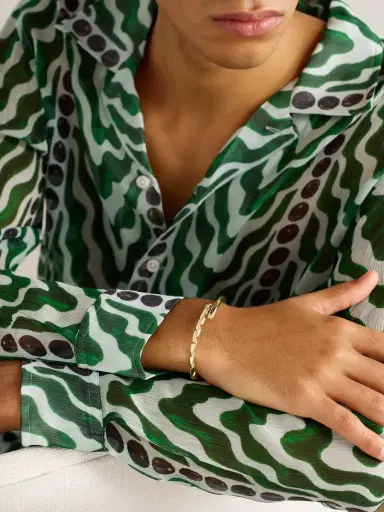 LUIS MORAIS Drill Bit 14-Karat Gold Diamond Bracelet - Men | Thumbnail 2