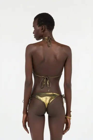 Roberto Cavalli Gold Bikini Top with Serpents | Thumbnail 3
