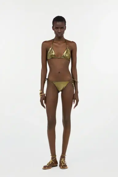Roberto Cavalli Gold Bikini Top with Serpents | Thumbnail 7