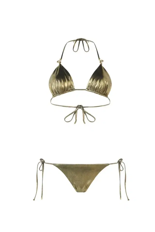 Gold Bikini Top with Serpents