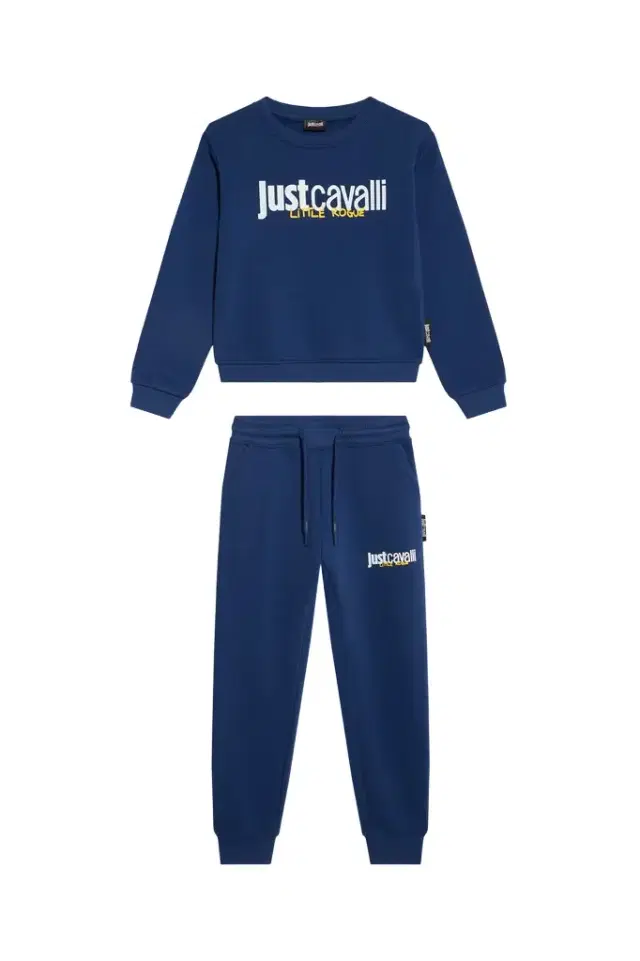 Roberto Cavalli Blue Logo Tracksuit