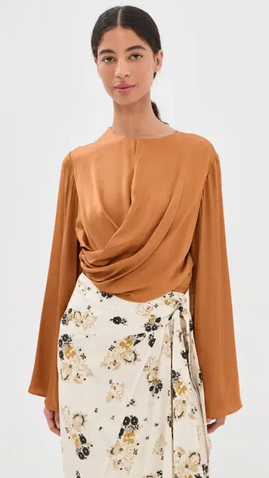 Isabel Marant Neame Top Caramel 42 | Thumbnail 2