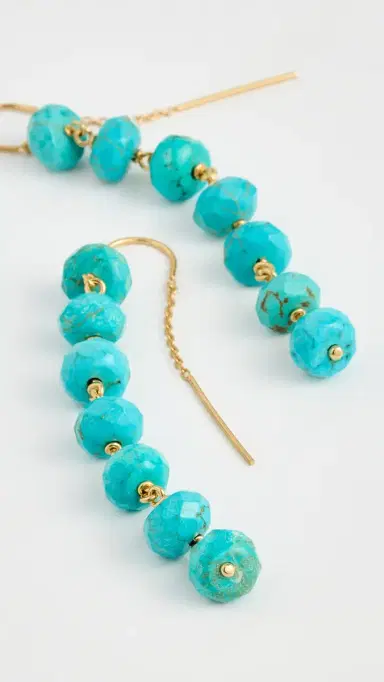 Chan Luu Ladder Earrings Turquoise One Size | Thumbnail 3