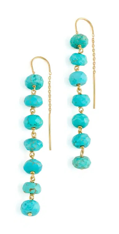 Chan Luu Ladder Earrings Turquoise One Size | Thumbnail 1