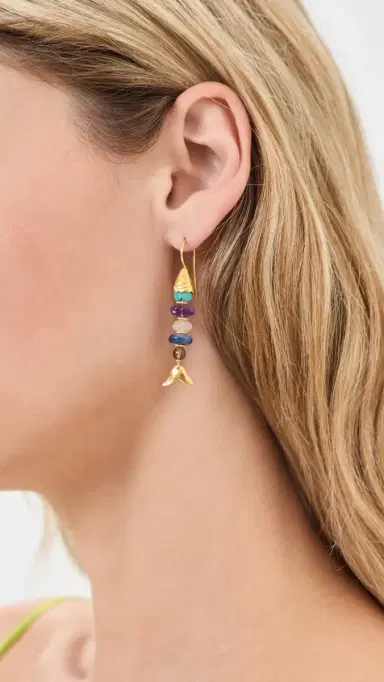 Chan Luu Mini Orris Earrings Multi One Size | Thumbnail 3
