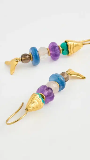 Chan Luu Mini Orris Earrings Multi One Size | Thumbnail 4