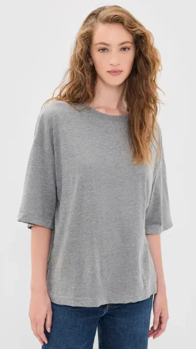 Free People Perfect Oversized Tee Heather Grey | Thumbnail 2