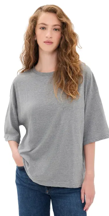 Free People Perfect Oversized Tee Heather Grey | Thumbnail 1