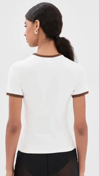 Courrèges Signature Contrast T-Shirt Pillow/Smoky Brown | Thumbnail 3 Courrèges Signature Contrast T-Shirt Pillow/Smoky Brown | Thumbnail 3