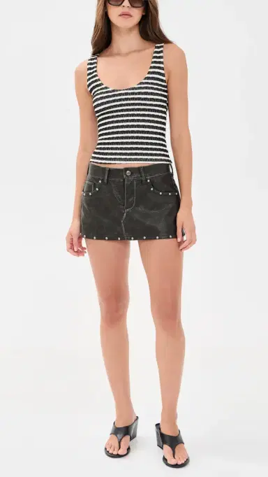 Free People Lainey Studded Vegan Mini Skirt | Thumbnail 5 Free People Lainey Studded Vegan Mini Skirt | Thumbnail 5