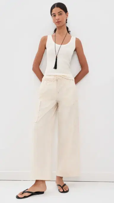 3.1 Phillip Lim Double Waistband Poplin Pants Stone 4 | Thumbnail 2