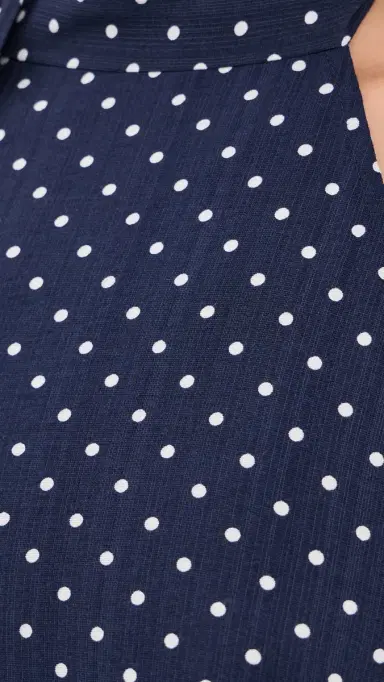 Madelynne Dune Dress Navy Polka Dot S | Thumbnail 5