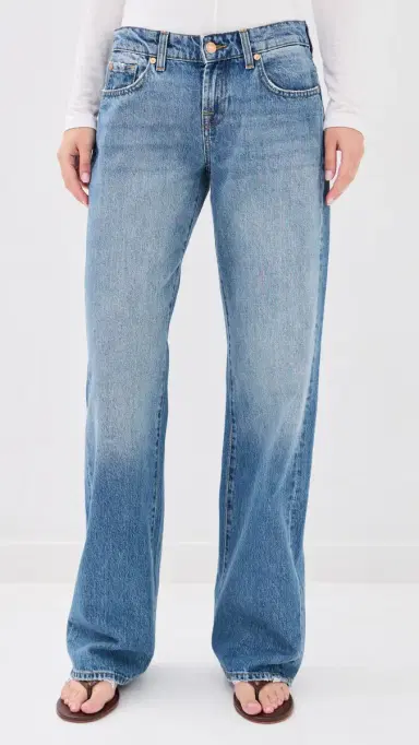 7 For All Mankind Low Straight Leg Jeans | Thumbnail 2