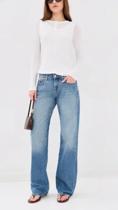 7 For All Mankind Low Straight Leg Jeans | Thumbnail 5