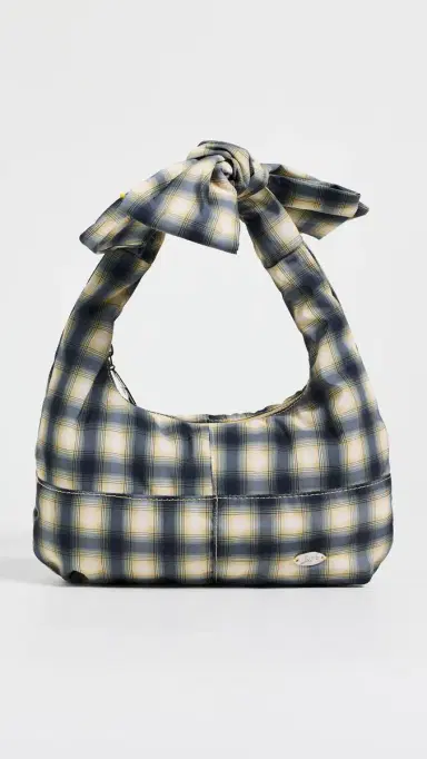 Damson Madder Roo Check Tie Shoulder Bag | Thumbnail 2 Damson Madder Roo Check Tie Shoulder Bag | Thumbnail 2