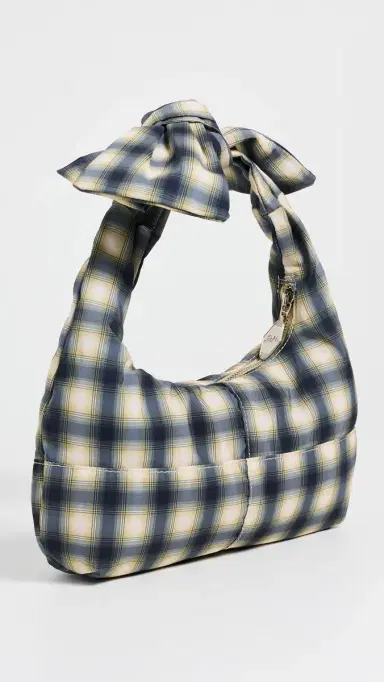 Damson Madder Roo Check Tie Shoulder Bag | Thumbnail 4 Damson Madder Roo Check Tie Shoulder Bag | Thumbnail 4