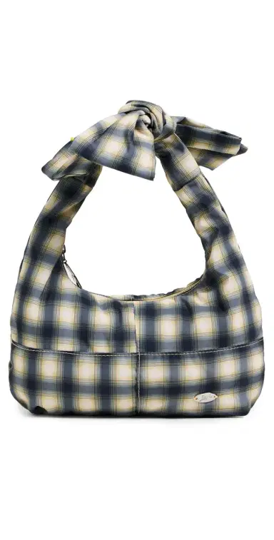 Damson Madder Roo Check Tie Shoulder Bag | Thumbnail 1 Damson Madder Roo Check Tie Shoulder Bag | Thumbnail 1