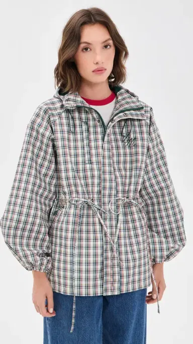 Damson Madder Elderberry Check Liu Raincoat | Thumbnail 2 Damson Madder Elderberry Check Liu Raincoat | Thumbnail 2