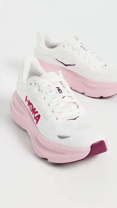 Hoka Bondi 9 Sneakers White/Pink Opal 7 | Thumbnail 5