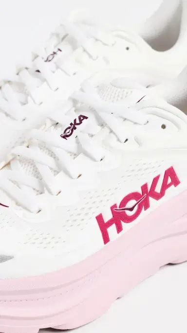 Hoka Bondi 9 Sneakers White/Pink Opal 7 | Thumbnail 6