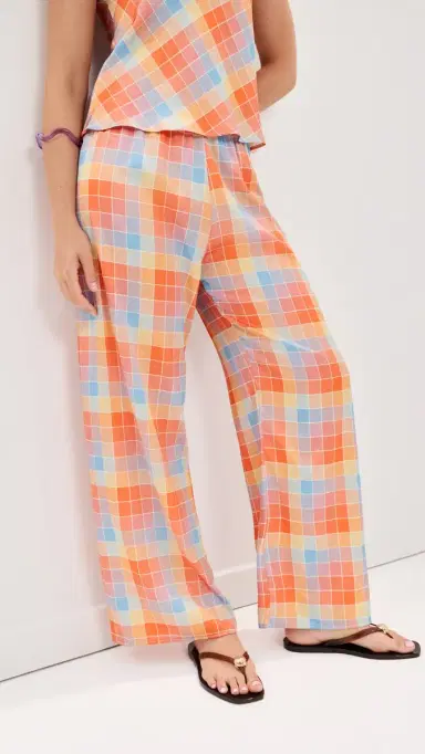 Madelynne Rose Pants Multi Plaid M | Thumbnail 2