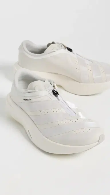 Adidas Adizero EVO SL Zip-Up Sneakers Core White/Zero Met/Orbit Grey 6 | Thumbnail 5 Adidas Adizero EVO SL Zip-Up Sneakers Core White/Zero Met/Orbit Grey 6 | Thumbnail 5