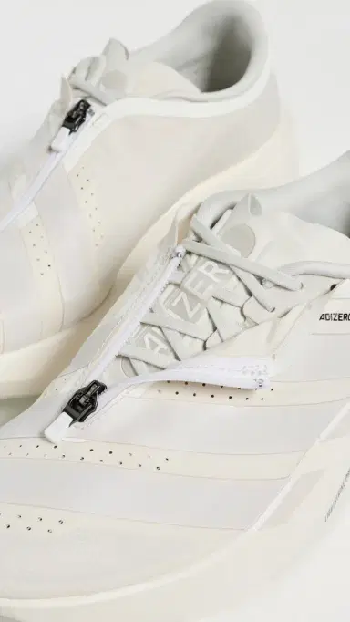 Adidas Adizero EVO SL Zip-Up Sneakers Core White/Zero Met/Orbit Grey 6 | Thumbnail 6 Adidas Adizero EVO SL Zip-Up Sneakers Core White/Zero Met/Orbit Grey 6 | Thumbnail 6