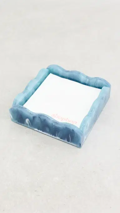 Tizo Design Lucite Marbleized Cocktail Napkin Tray | Thumbnail 2