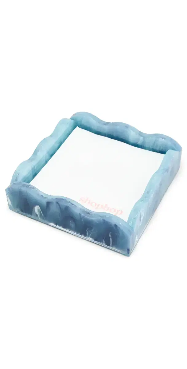 Tizo Design Lucite Marbleized Cocktail Napkin Tray Blue One Size