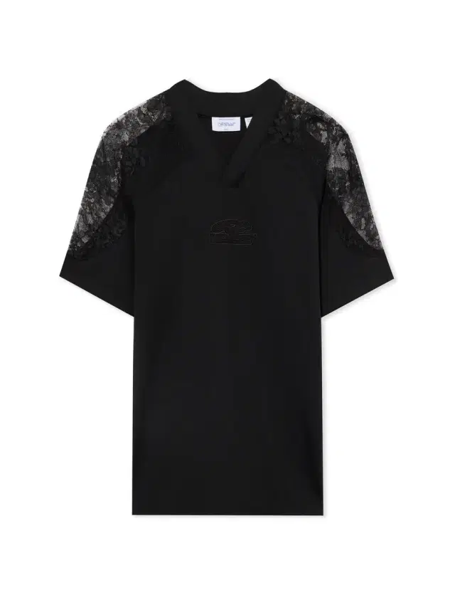 Off-White Lace Insert Soccer Dress