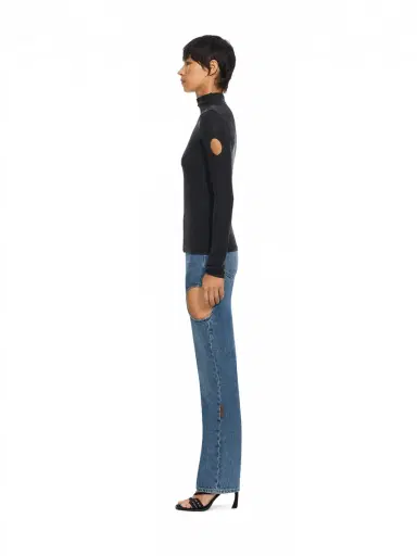 Off-White Cupro Rib Meteor Long Sleeve Top | Thumbnail 3